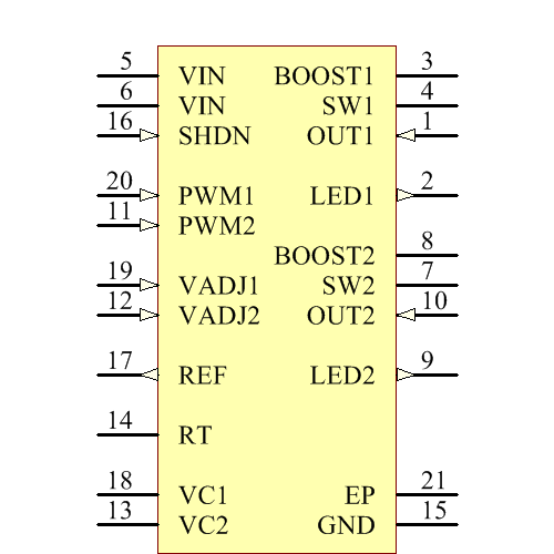 LT3475EFE#PBF Symbol - Analog Devices