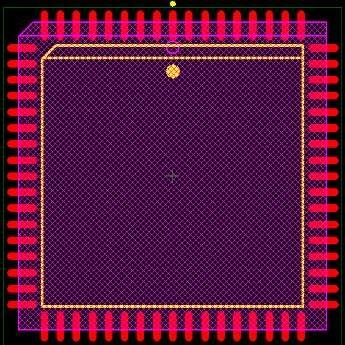PIC16LC926-I/L Footprint - Microchip