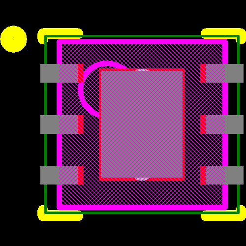 LM3410YSD/NOPB Footprint - Texas Instruments