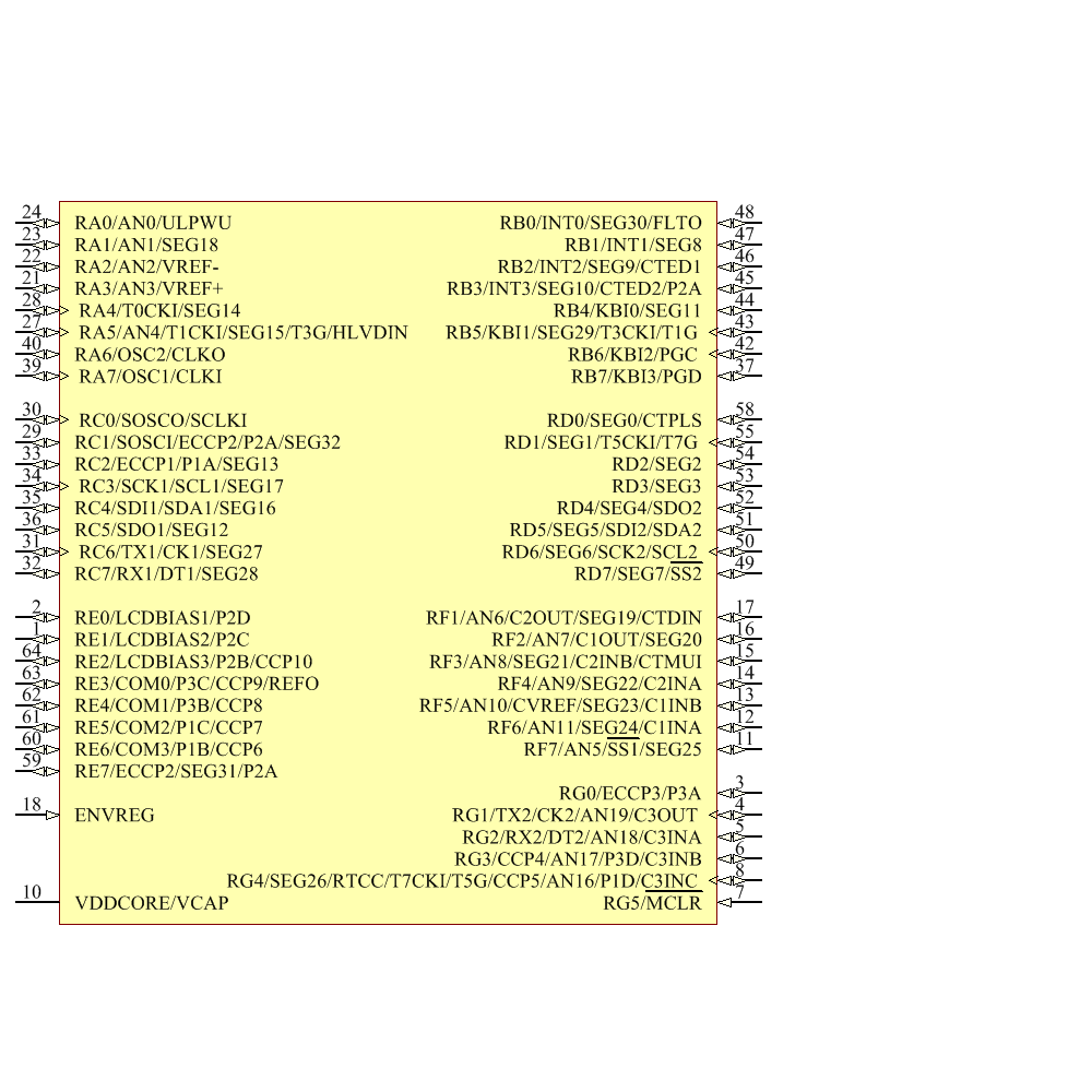 PIC18F66K90-I/MR Symbol - Microchip