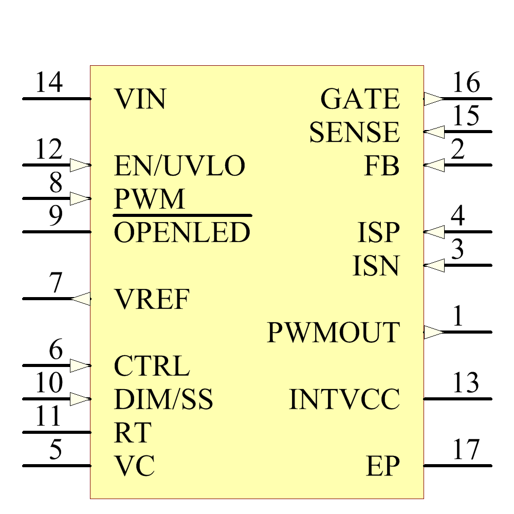 LT3761HMSE#TRPBF Symbol - Analog Devices