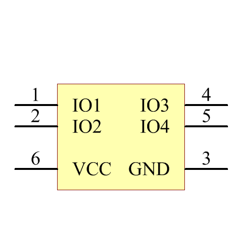 TPD4E004DRYR Symbol - Texas Instruments