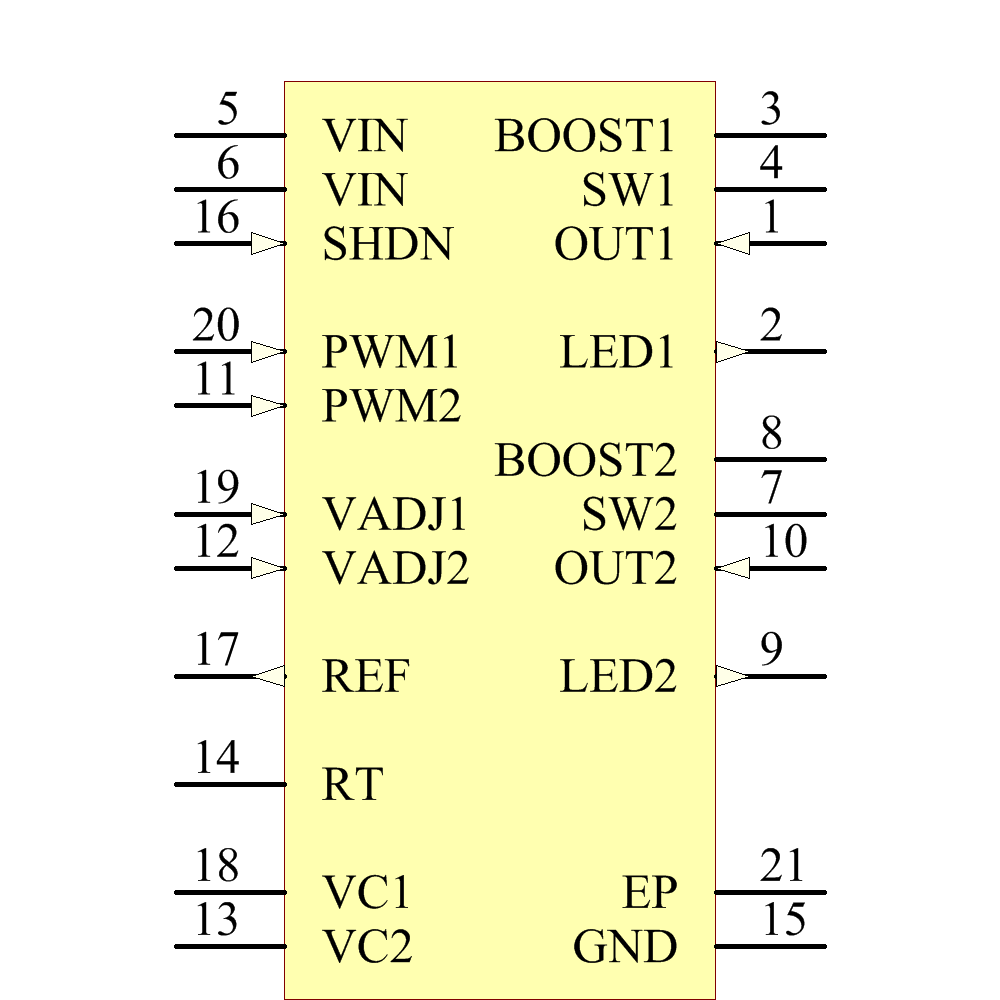 LT3475EFE-1#TRPBF Symbol - Analog Devices