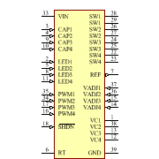 LT3476EUHF#PBF Symbol - Analog Devices