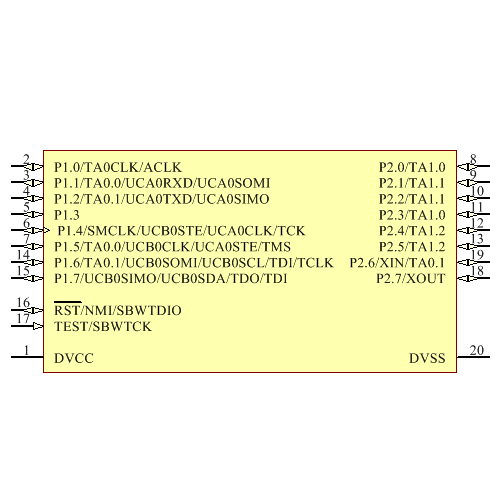 MSP430G2403IN20 Symbol - Texas Instruments