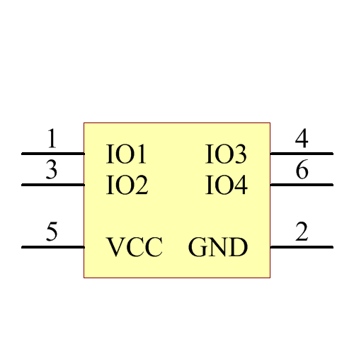 TPD4E001DBVR Symbol - Texas Instruments