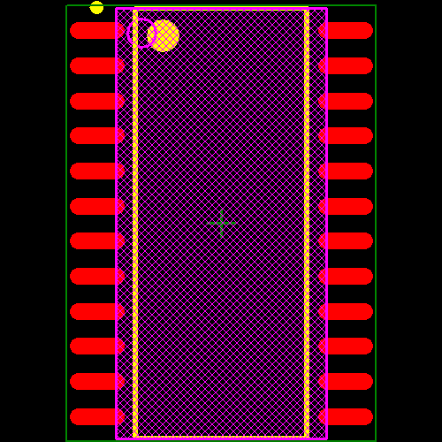 PCA9555DWR Footprint - Texas Instruments