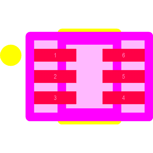 ESDALC6V1P6 Footprint - STMicroelectronics