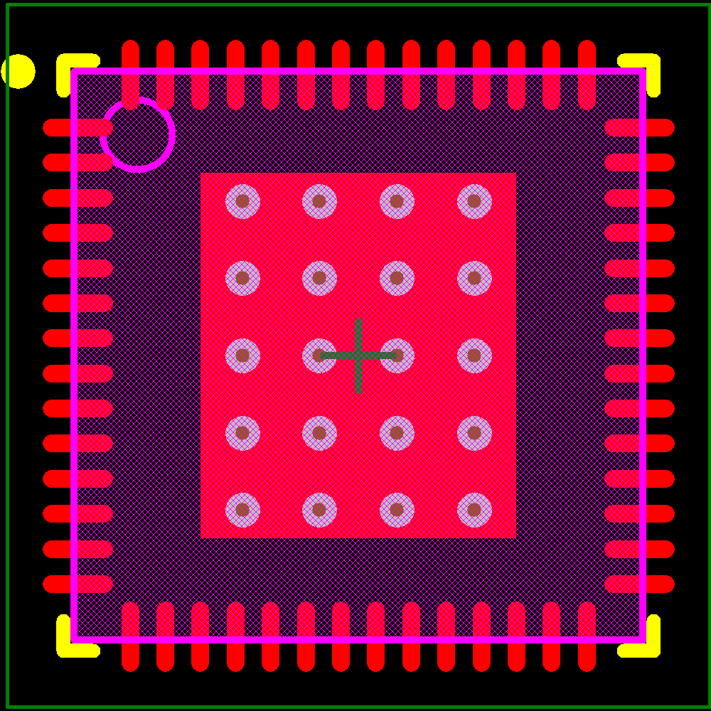 CY7C68013A-56LTXC Footprint - Cypress