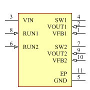 LTC3548EDD-1#PBF Symbol - Analog Devices