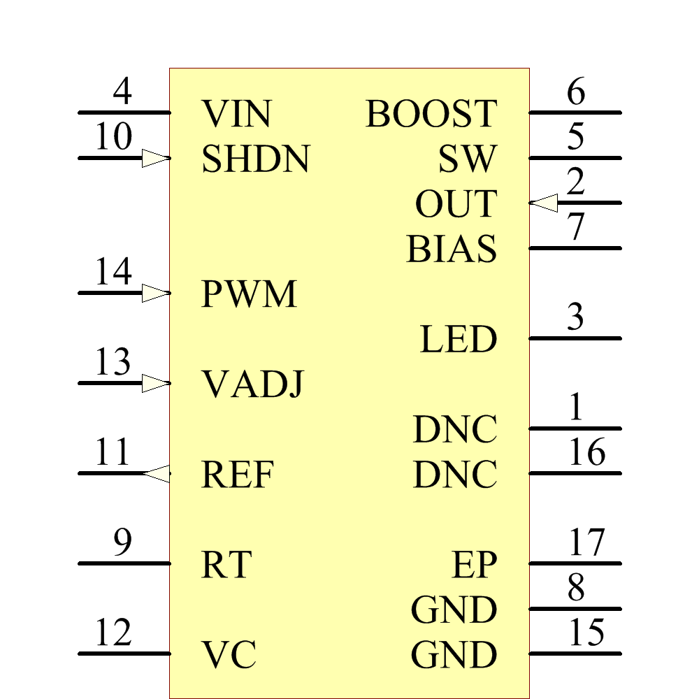 LT3474EFE-1#PBF Symbol - Analog Devices