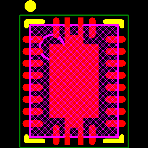 TPS40075RHLRG4 Footprint - Texas Instruments