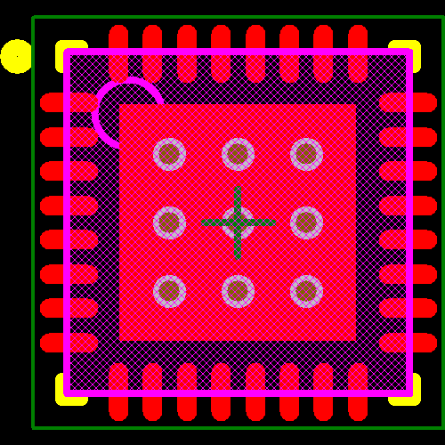 TLC5923RHBTG4 Footprint - Texas Instruments