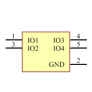 TPD4E002DRLR Symbol - Texas Instruments