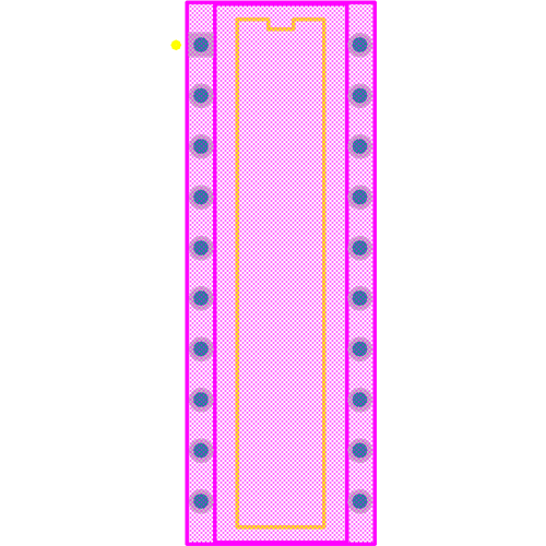 TPIC6B595N Footprint - Texas Instruments
