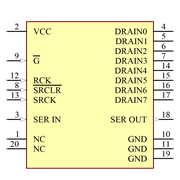 TPIC6B595N Symbol - Texas Instruments
