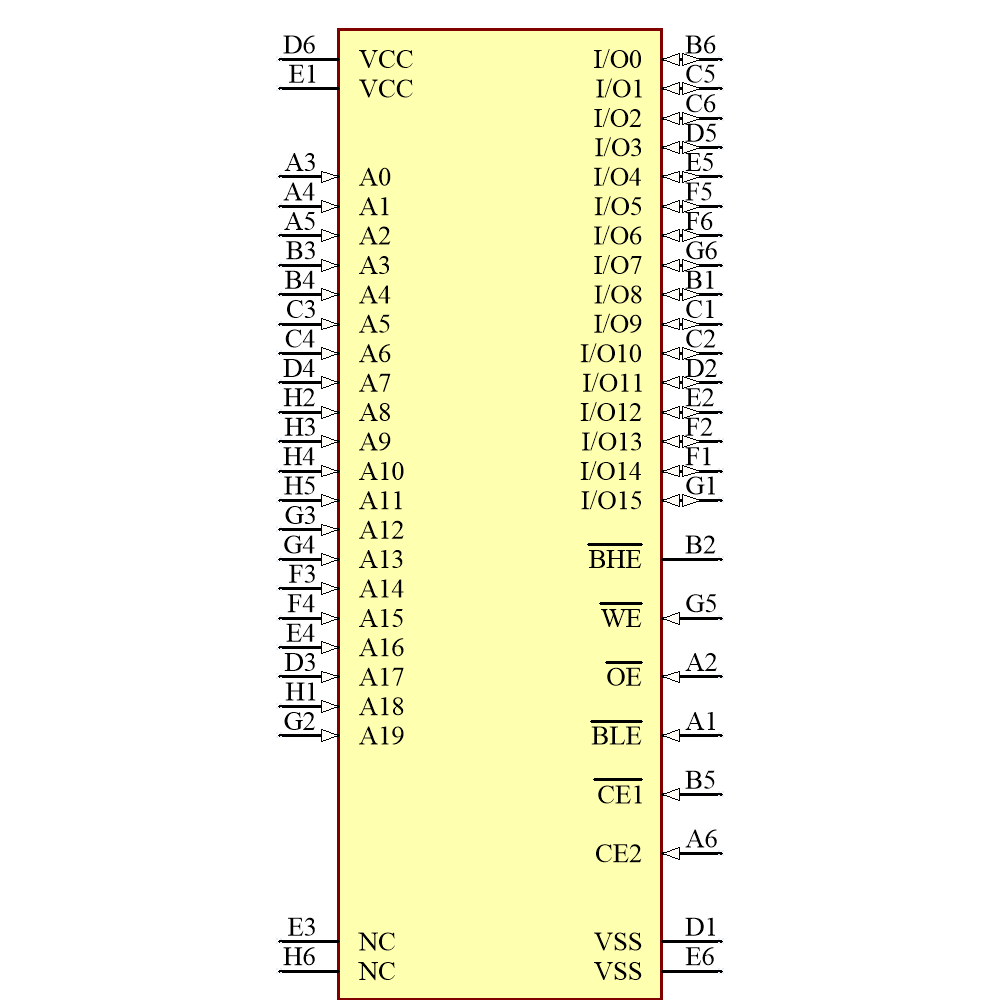 CY7C1061G30-10BVJXI Symbol - Infineon