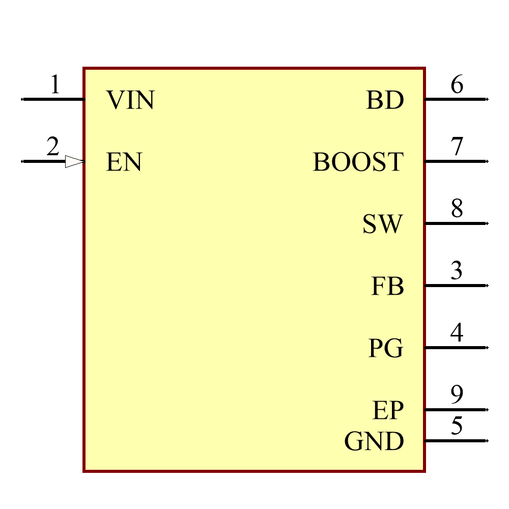 MCP16361T-E/NMX Symbol - Microchip