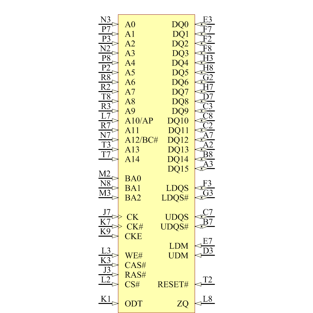 MT41K256M16TW-107 XIT:P Symbol - Micron