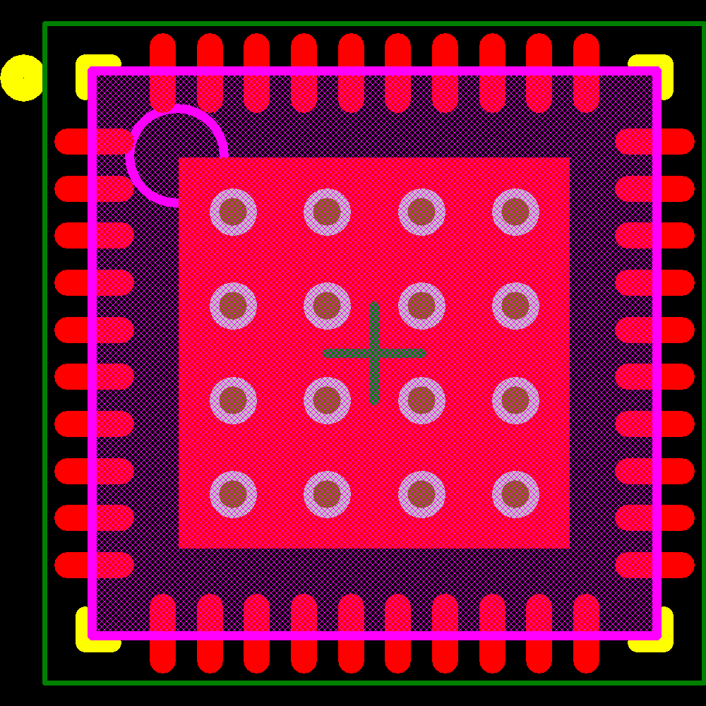 TLC5951RHAR Footprint - Texas Instruments