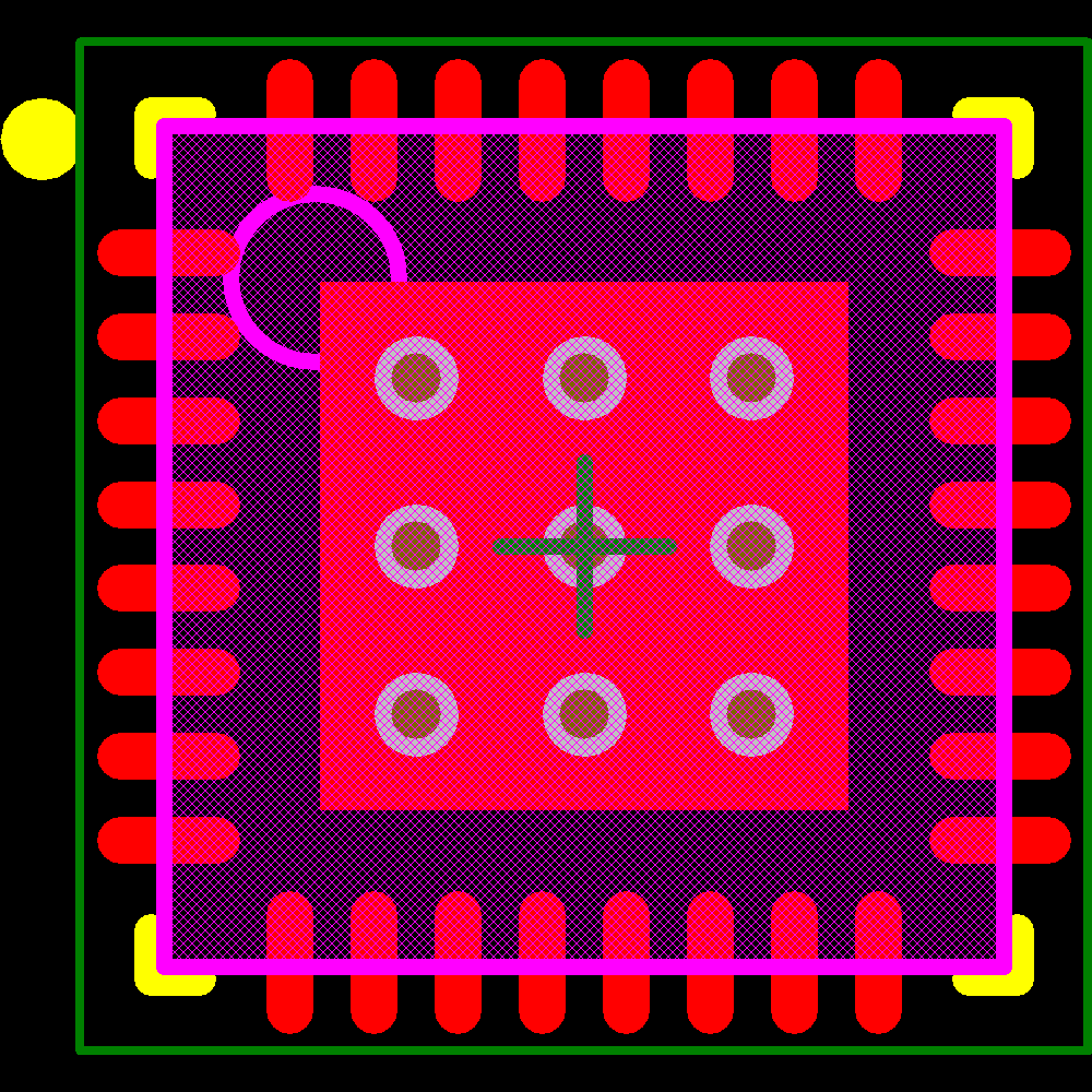 TLC5940RHBRG4 Footprint - Texas Instruments