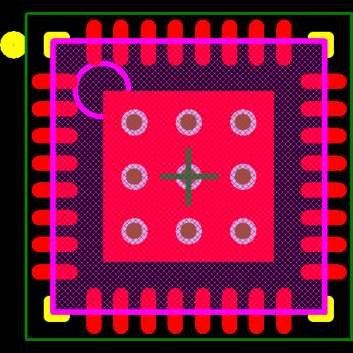 TLC5940RHBRG4 Footprint - Texas Instruments