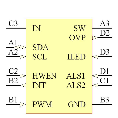 LM3530UME-40/NOPB Symbol - Texas Instruments