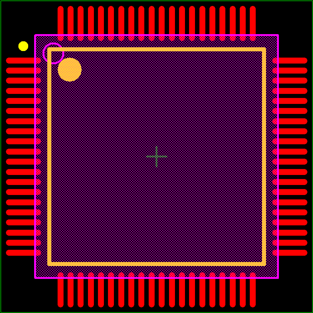 MSP430F6730IPN Footprint - Texas Instruments