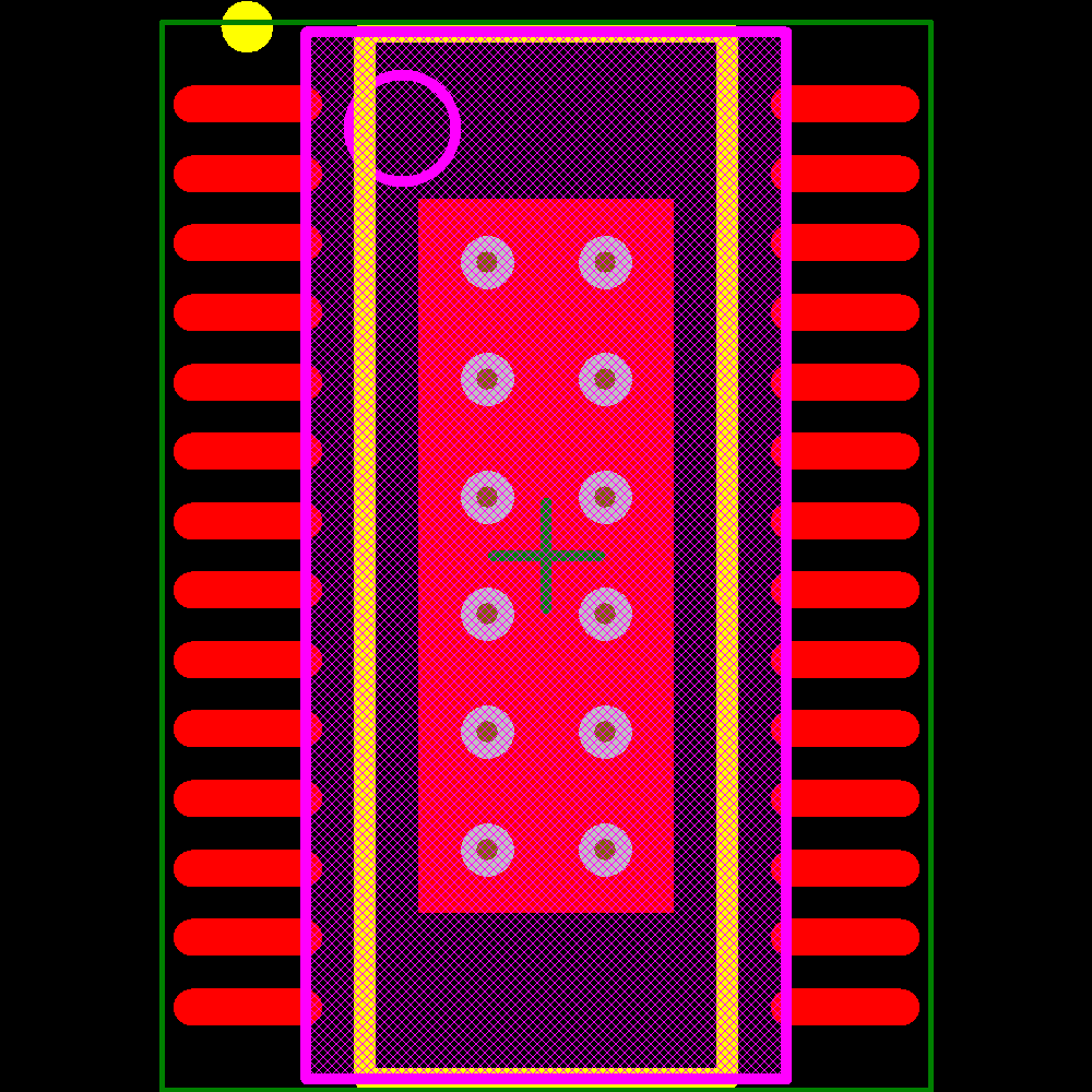 TLC5946PWP Footprint - Texas Instruments