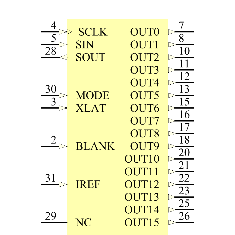 TLC5922DAPR Symbol - Texas Instruments