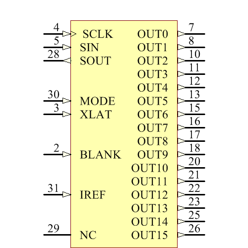 TLC5922DAPR Symbol - Texas Instruments