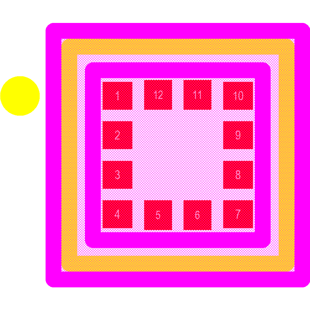 IIS2DHTR Footprint - STMicroelectronics