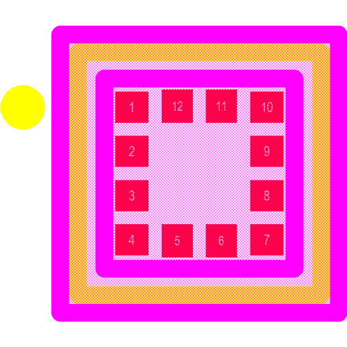 IIS2DHTR Footprint - STMicroelectronics