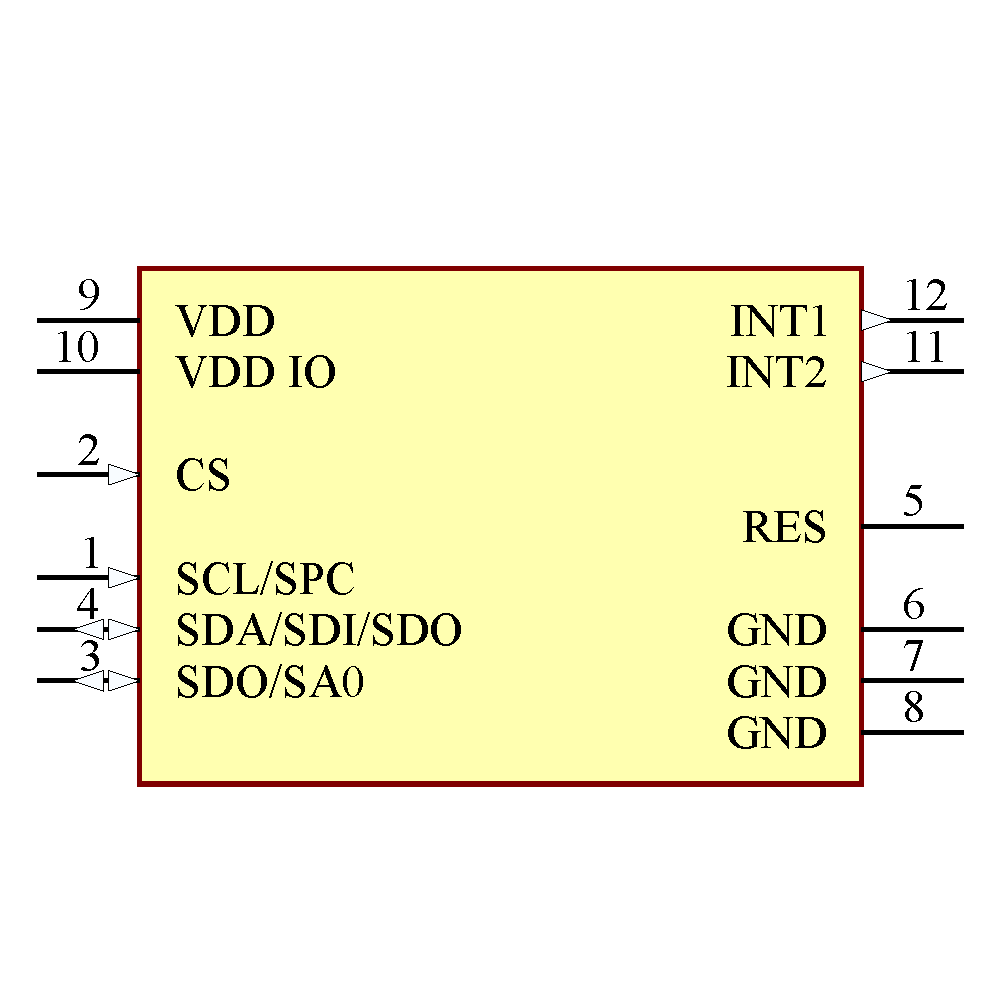 IIS2DHTR Symbol - STMicroelectronics