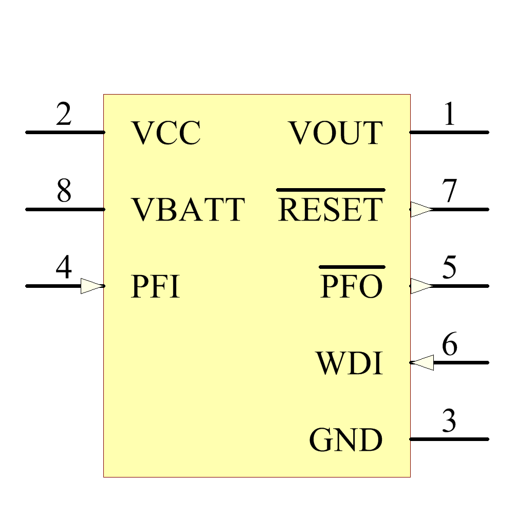 LTC694CN8#PBF Symbol - Analog Devices