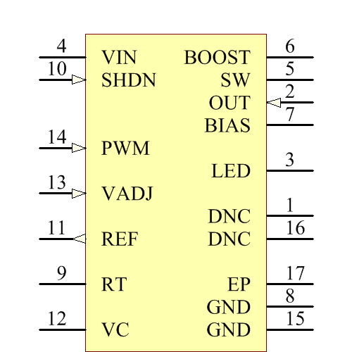 LT3474IFE#PBF Symbol - Analog Devices