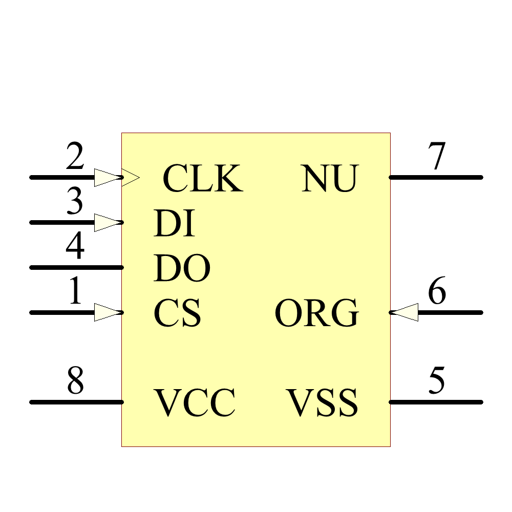 93LC66-I/P Symbol - Microchip
