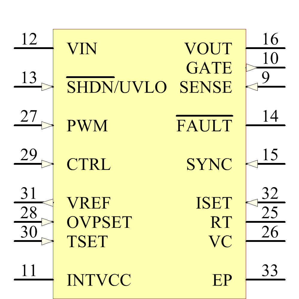 LT3754EUH#PBF Symbol - Analog Devices
