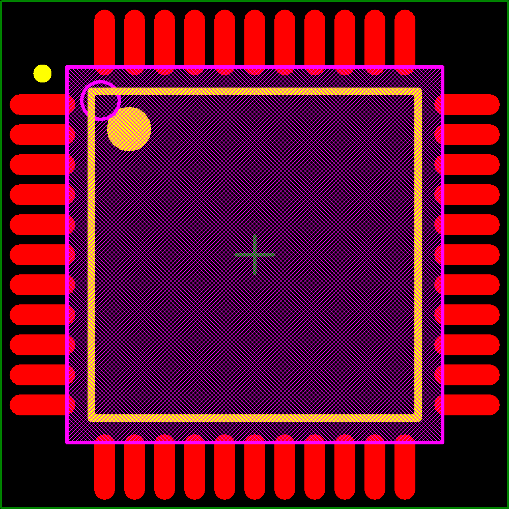 PIC18F46J11T-I/PT Footprint - Microchip