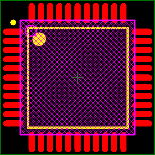 PIC18F46J11T-I/PT Footprint - Microchip