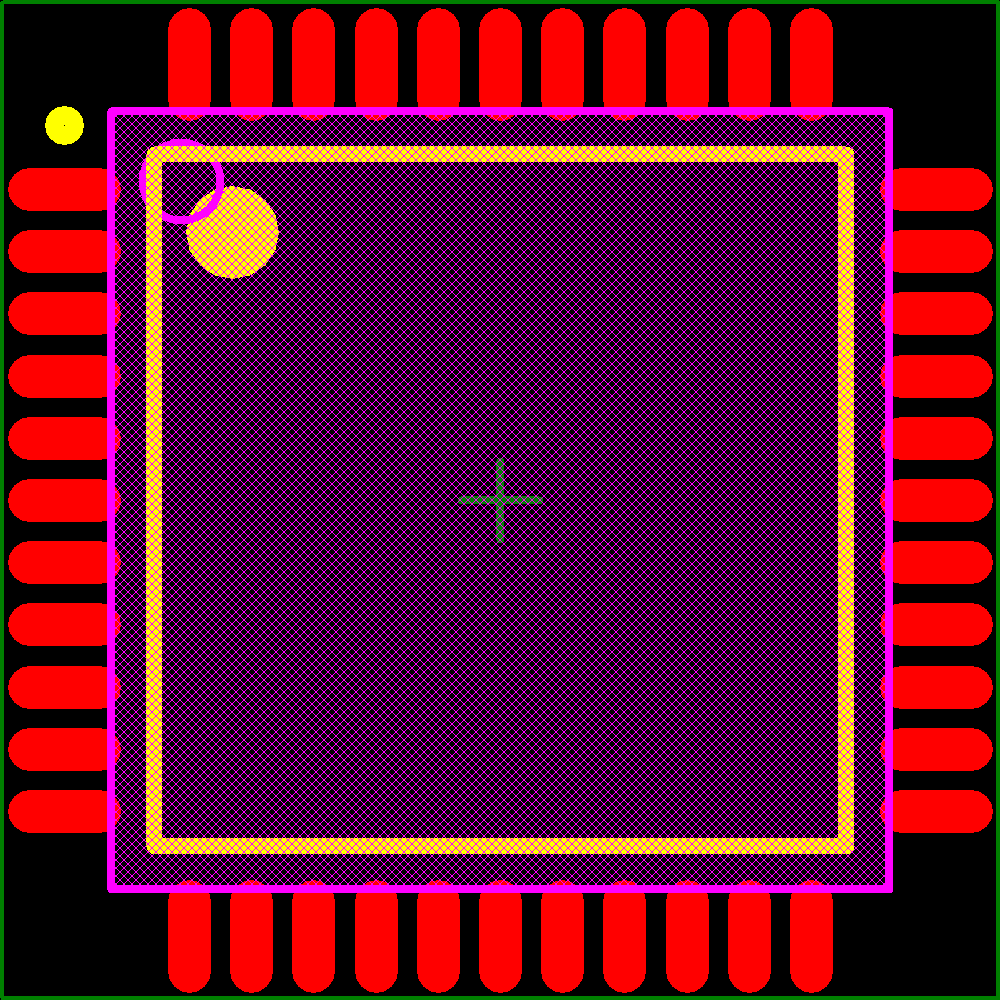 PIC18F46J11T-I/PT Footprint - Microchip