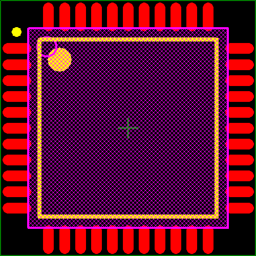 PIC18F46J11T-I/PT Footprint - Microchip
