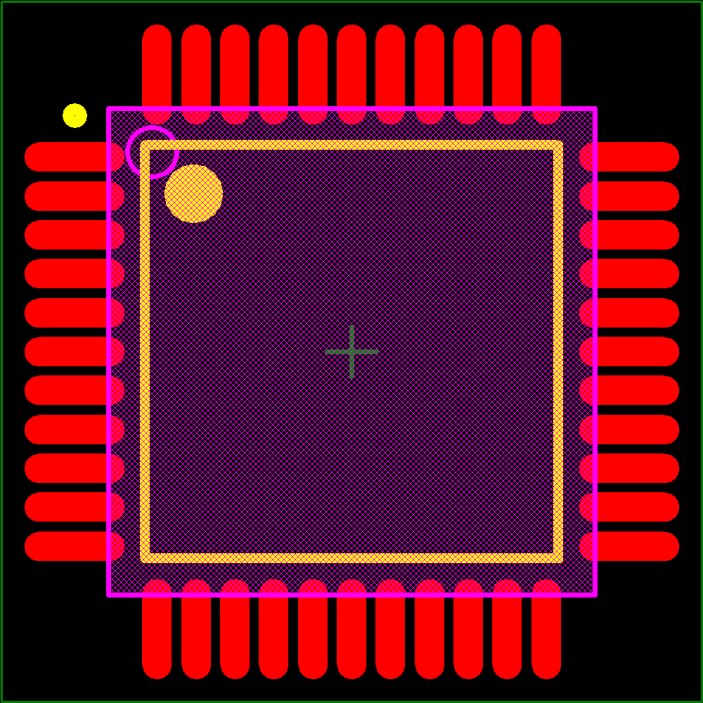 PIC18F46J11T-I/PT Footprint - Microchip