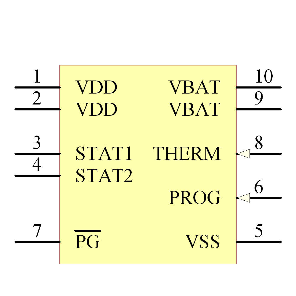 MCP73833-BZI/UN Symbol - Microchip