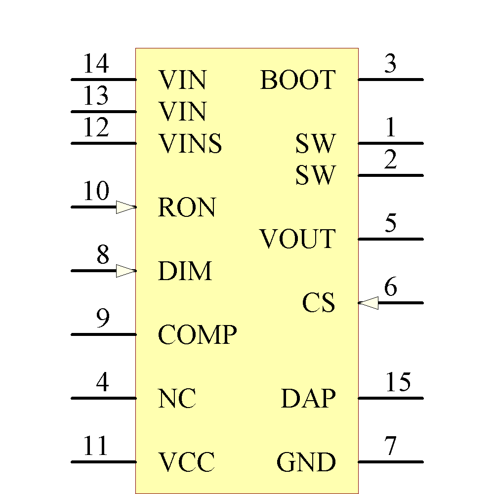 LM3406HVMHX/NOPB Symbol - Texas Instruments