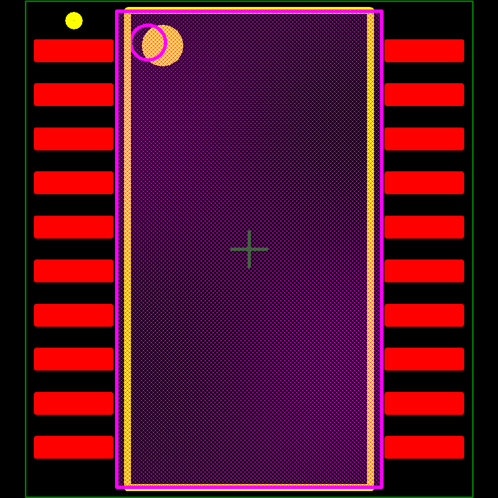 SNJ54AHC273W Footprint - Texas Instruments