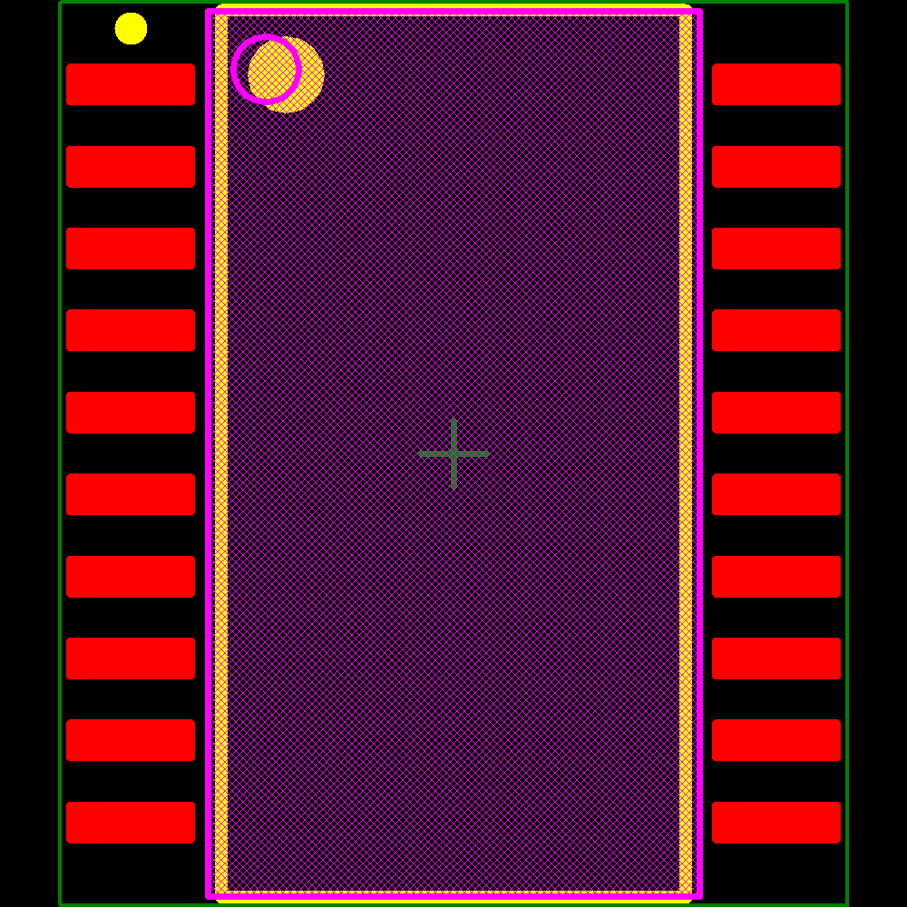 SNJ54AHC273W Footprint - Texas Instruments
