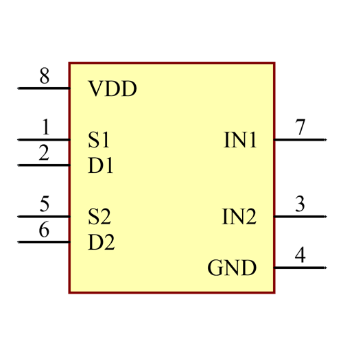 ADG722BRMZ-REEL7 Symbol - Analog Devices