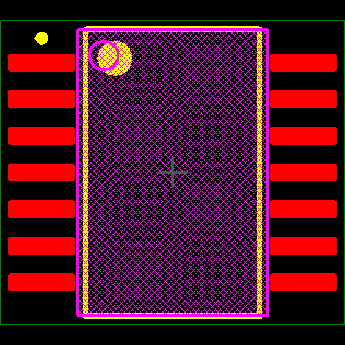 SNJ54ALS74AW Footprint - Texas Instruments