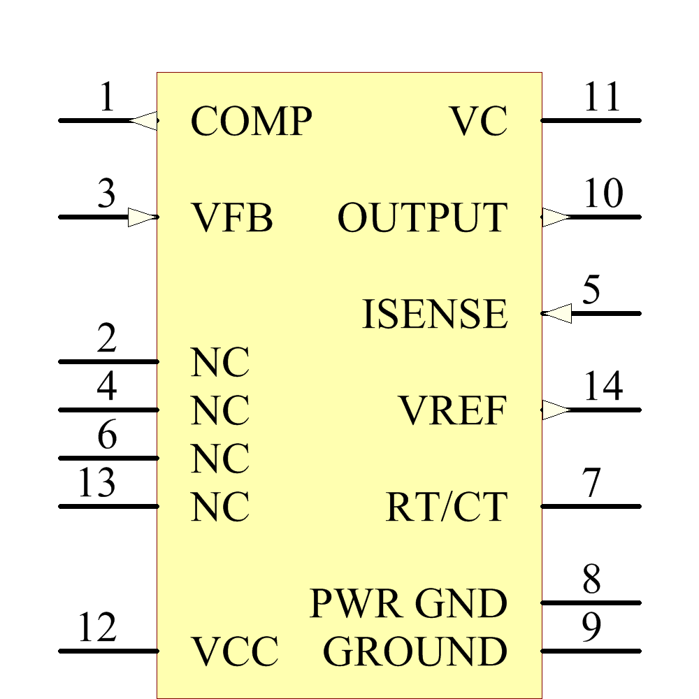UC2842DTRG4 Symbol - Texas Instruments